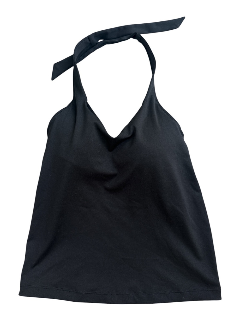 Athleta Black Halter Neck Women's Top Built in Bra